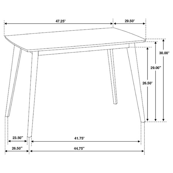 Kersey Rectangular 47-inch Wood Dining Table Chestnut - Image 3