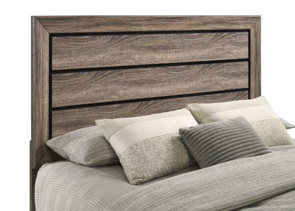 Kauffman Wood Storage Panel Bed Washed Taupe & Dark Cocoa - Image 7