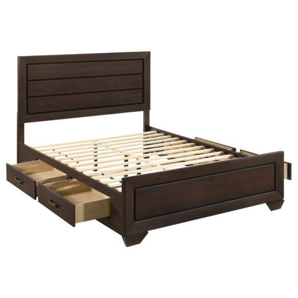 Kauffman Wood Storage Panel Bed Washed Taupe & Dark Cocoa - Image 10