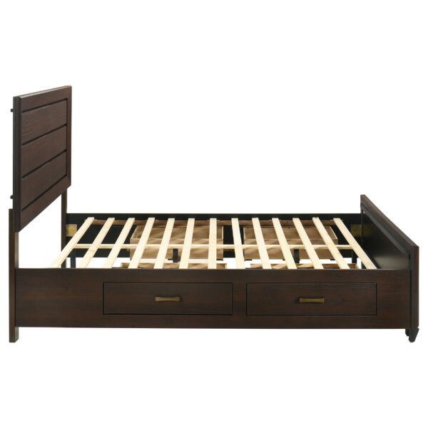 Kauffman Wood Storage Panel Bed Washed Taupe & Dark Cocoa - Image 9