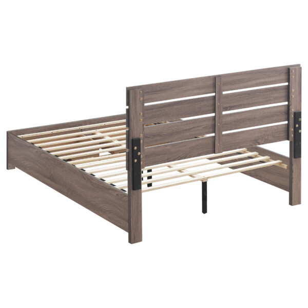 Brantford Wood Storage Panel Bed Barrel Oak - Image 4