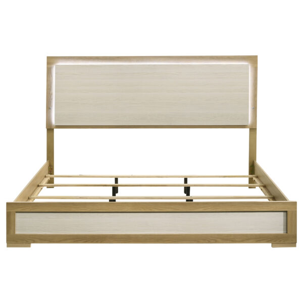 Hyland Panel Bed LED Headboard Natural - Image 4