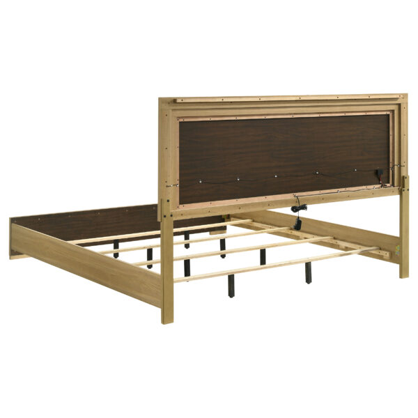 Hyland Panel Bed LED Headboard Natural - Image 5