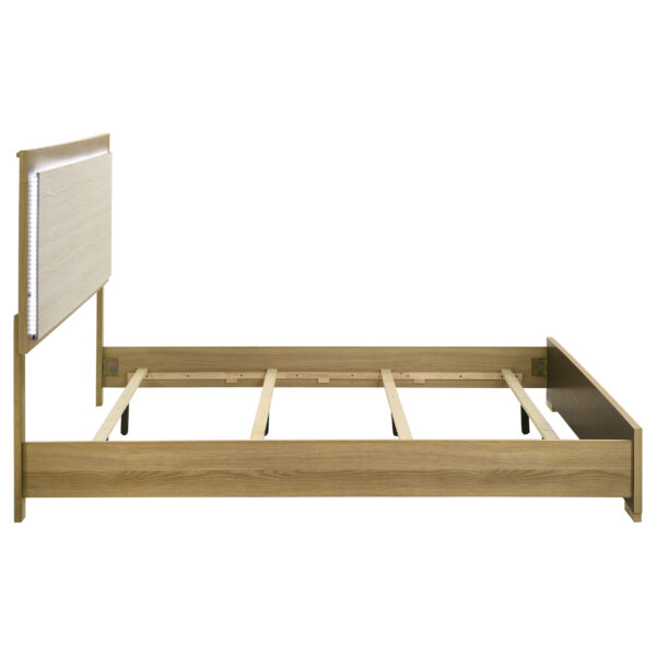 Hyland Panel Bed LED Headboard Natural - Image 6