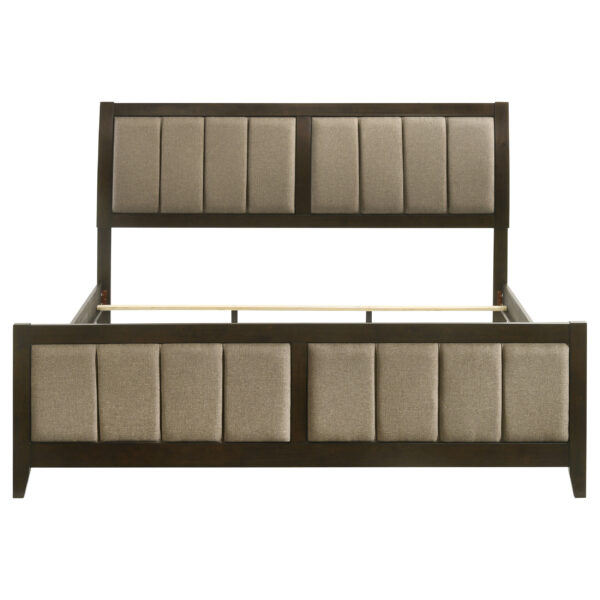 Wilkes 51-inch Upholstered Bed Dark Cocoa - Image 4