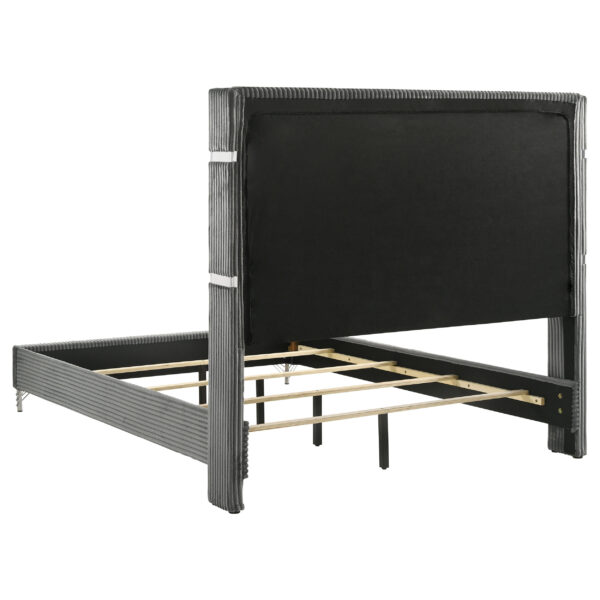 Lucia 61-inch Upholstered Wingback Bed - Image 4