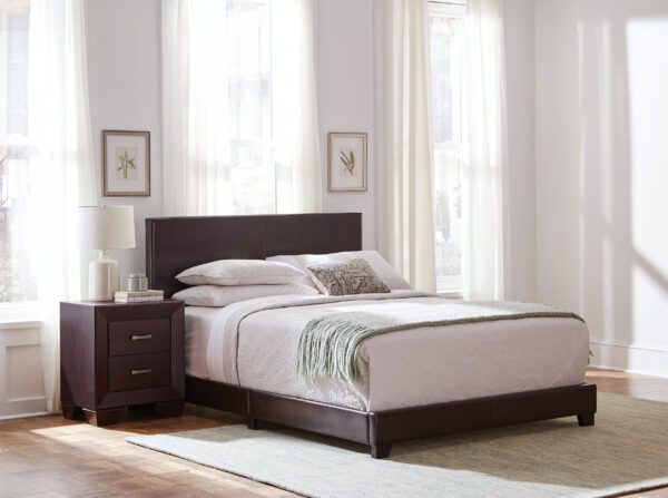 Dorian Faux Leather Upholstered Bed - Image 3