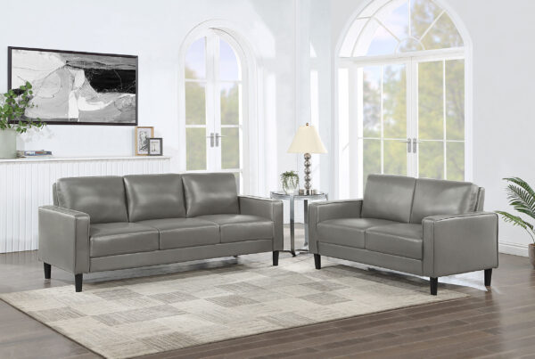 Ruth 2-piece Fabric Upholstered Track Arm Sofa - Image 3