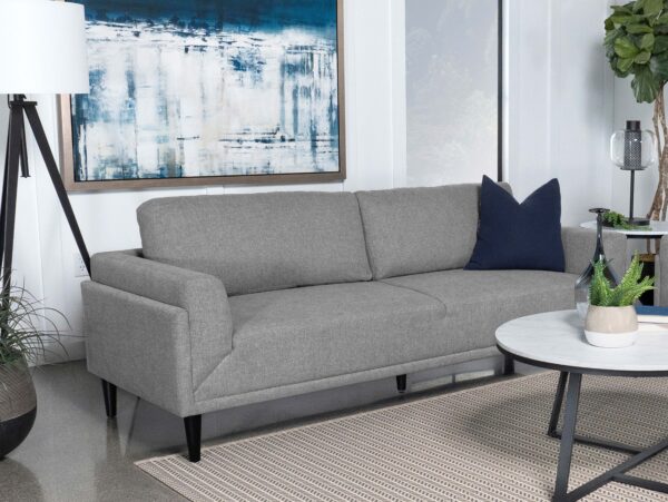Rilynn Upholstered Track Arm Sofa Brown - Image 2
