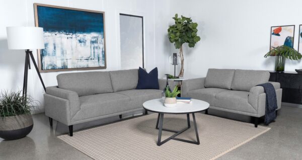 Rilynn 2-piece Upholstered Track Arm Sofa Set