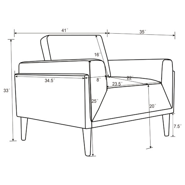Rilynn Upholstered Track Arm Accent Chair - Image 6
