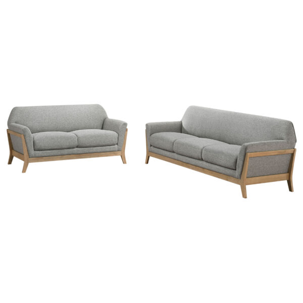 Vaughn 2-piece Fabric Upholstered Flared Arm Sofa Set