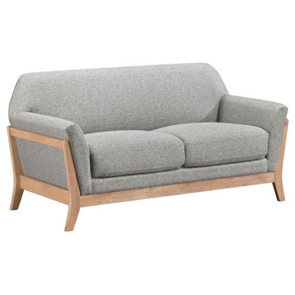 Vaughn Fabric Upholstered Flared Arm Loveseat - Image 2