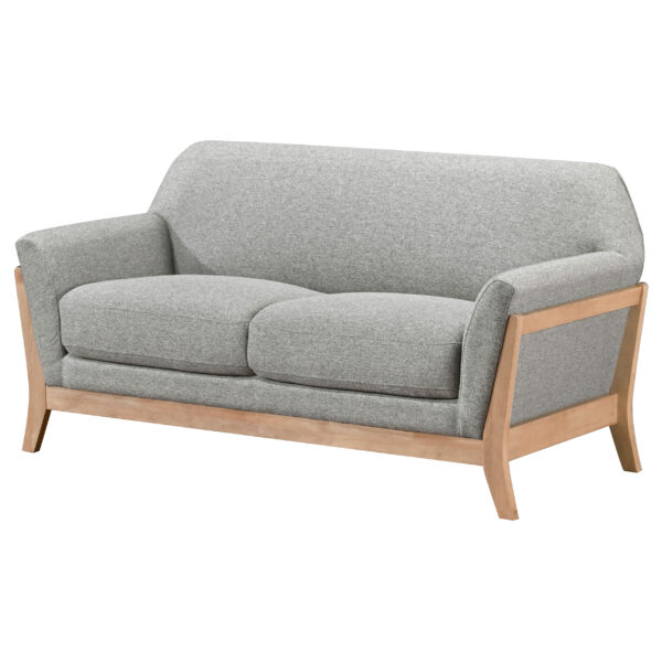 Vaughn Fabric Upholstered Flared Arm Loveseat - Image 4