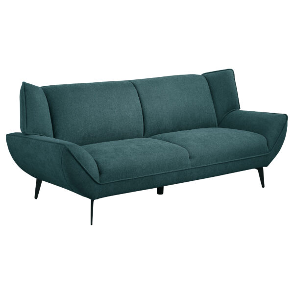 Acton 3-piece Upholstered Flared Arm Sofa Set Teal Blue - Image 3