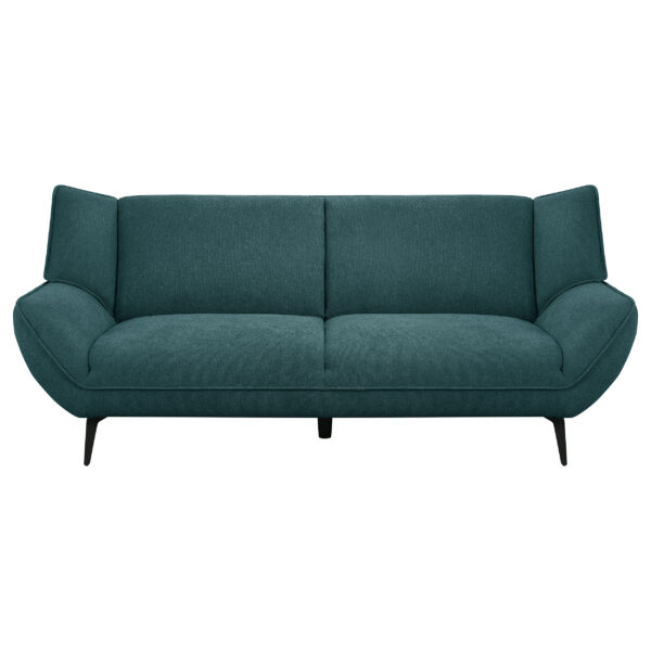 Acton Upholstered Flared Arm Sofa Teal Blue - Image 2