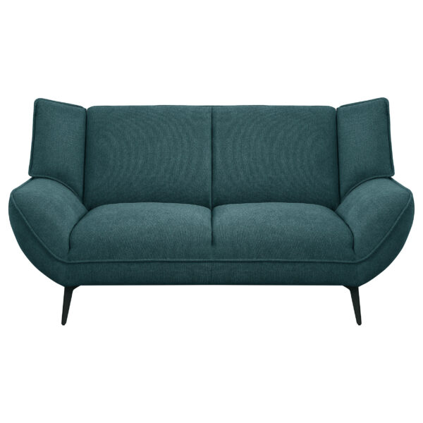 Acton Upholstered Flared Arm Loveseat Teal Blue - Image 3