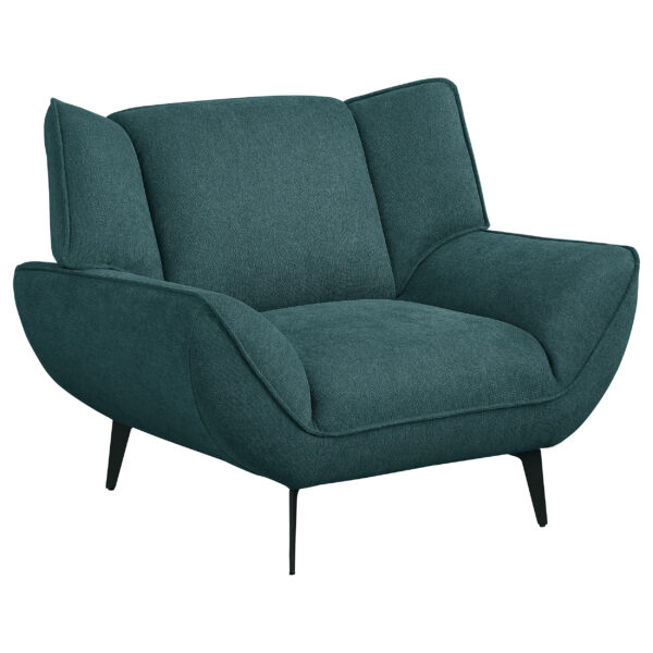 Acton 3-piece Upholstered Flared Arm Sofa Set Teal Blue - Image 8