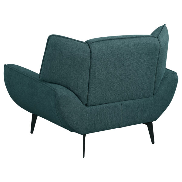 Acton Upholstered Flared Arm Accent Chair Teal Blue - Image 4