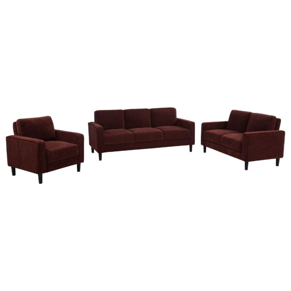 Ruth 3-piece Upholstered Track Arm Sofa Set