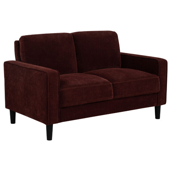 Ruth Fabric Upholstered Track Arm Loveseat - Image 2