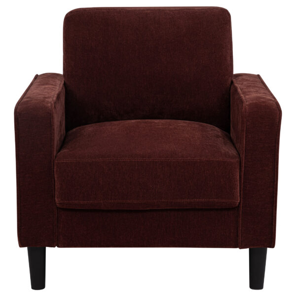 Ruth Fabric Upholstered Track Arm Accent Chair Rust - Image 3