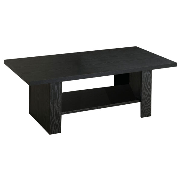 Rodez 3-piece Engineered Wood Coffee Table Set Black Oak - Image 3