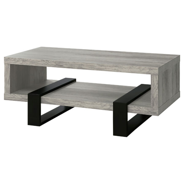 Dinard Engineered Wood Coffee Table Grey Driftwood - Image 2